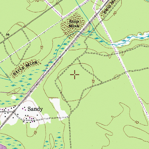 Topographic Map of West Ashley High School, SC