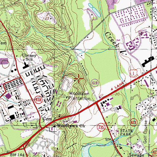 Topographic Map of Pope-Leighey House, VA