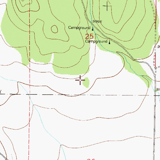 Topographic Map of Heckendorf Ranches-Georgia Pass Ranch Airport (historical), CO