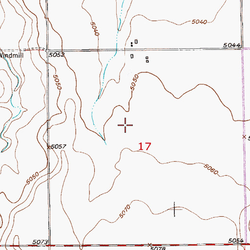 Topographic Map of JJS Airport, CO