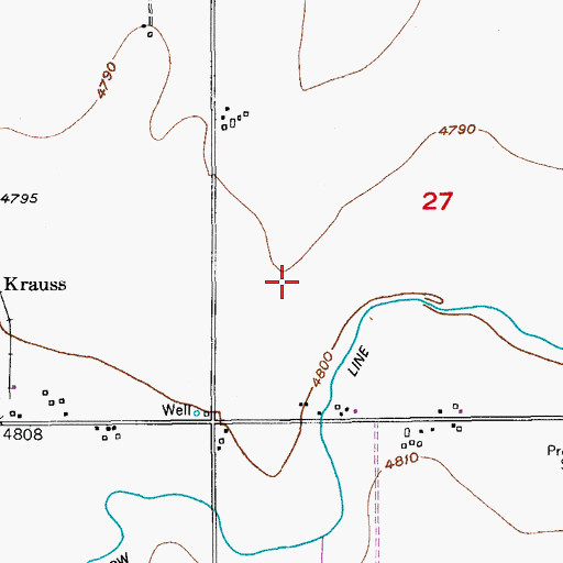 Topographic Map of Horseshoe Landings, CO