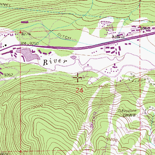 Topographic Map of Snake River Health Services Incorporated Heliport, CO