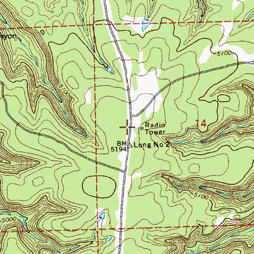 Topographic Map of Platte Ranch Heliport, CO