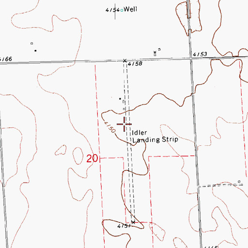 Topographic Map of Idlers Field, CO
