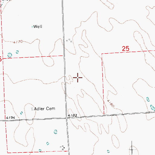 Topographic Map of Idler Brother's Airport, CO