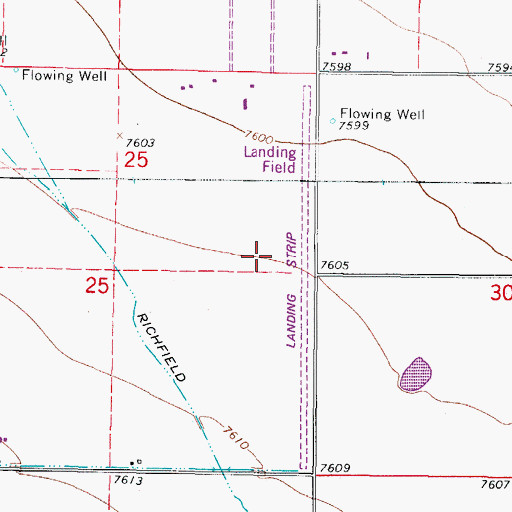 Topographic Map of Lama Airport (historical), CO