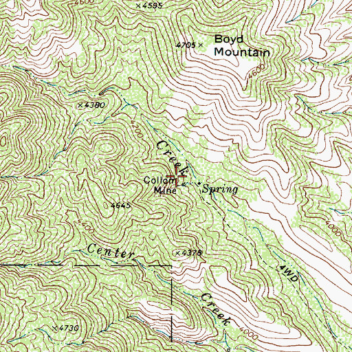 Topographic Map of Collom Spring, AZ