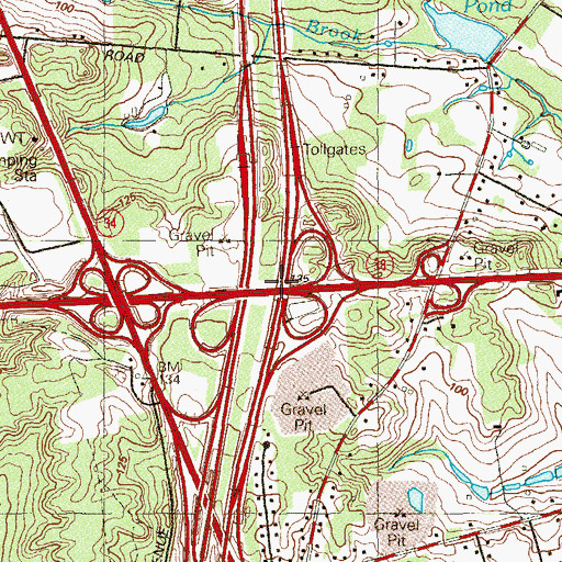 Topographic Map of Interchange 36, NJ