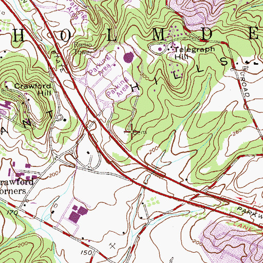 Topographic Map of Vietnam Veterans Memorial, NJ