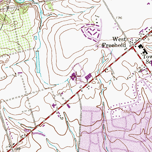 Topographic Map of Centra State Medical Center, NJ