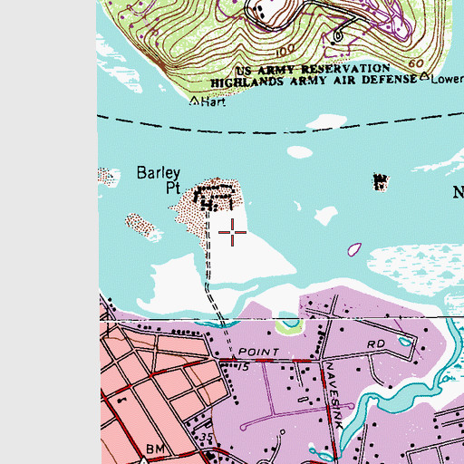 Topographic Map of Barley Point Island, NJ