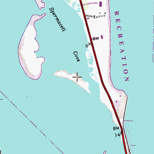 Topographic Map of South Island, NJ