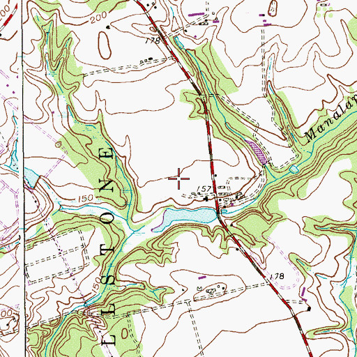 Topographic Map of Charleston Springs Golf Course, NJ