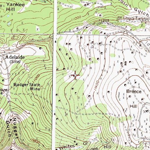 Topographic Map of Saint Vincent General Hospital Heliport, CO