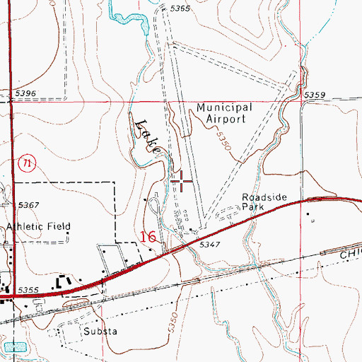 Topographic Map of Limon Municipal Airport, CO