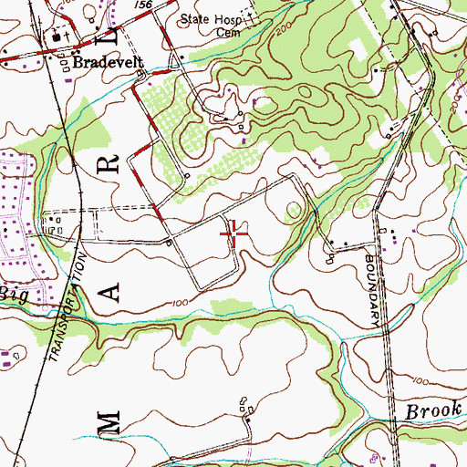 Topographic Map of Big Brook Park, NJ