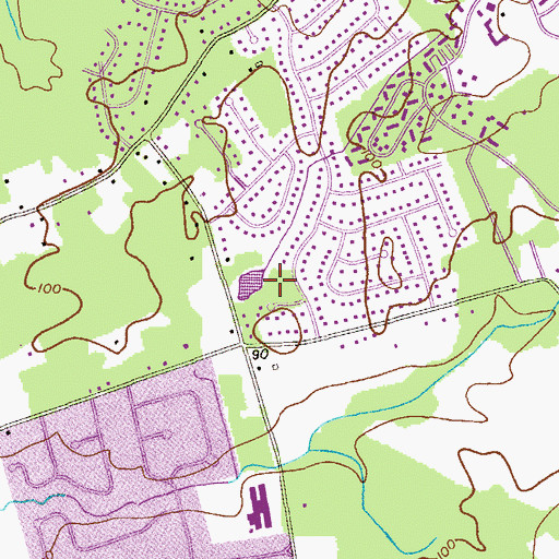 Topographic Map of Holiday Park, NJ