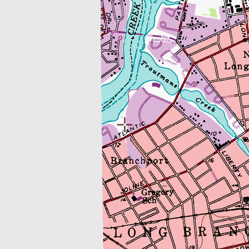 Topographic Map of Pleasure Bay Park, NJ
