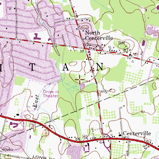 Topographic Map of Veterans Park, NJ