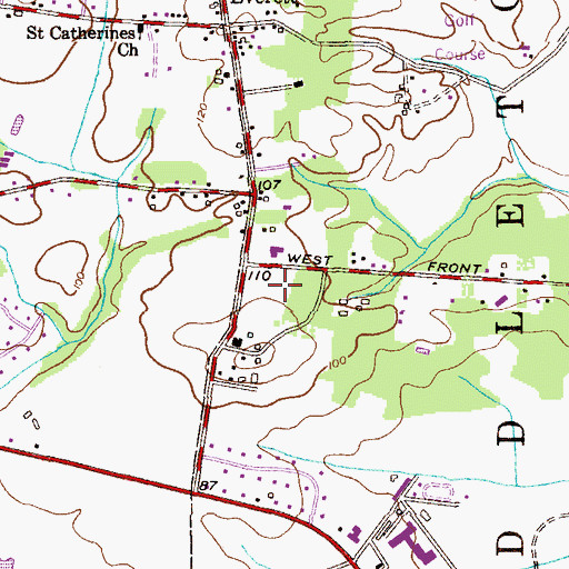Topographic Map of West Front Street Park, NJ