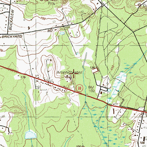 Topographic Map of Monmouth County Fire and Police Academy, NJ