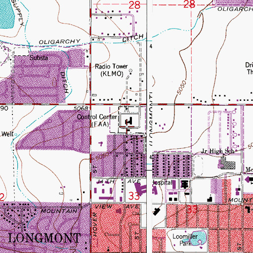 Topographic Map of Denver ARTCC Heliport, CO