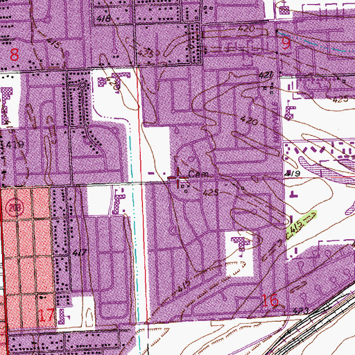 Topographic Map of Emmert Cemetery, IL