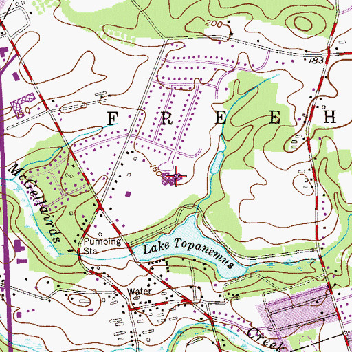 Topographic Map of C Richard Applegate Elementary School, NJ