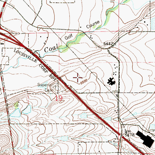 Topographic Map of Avista Adventist Hospital Heliport, CO