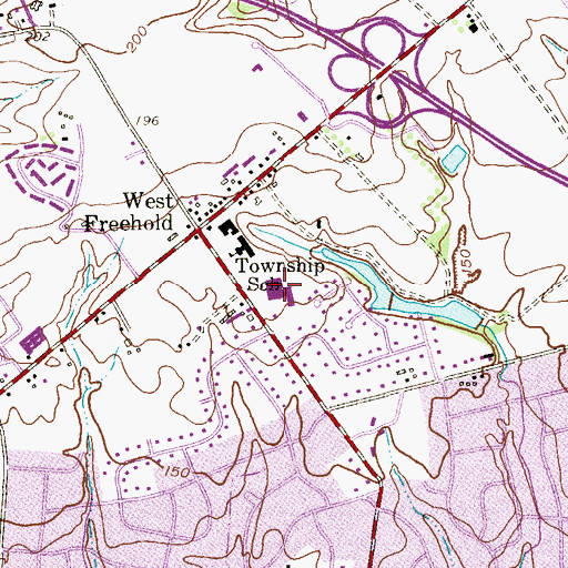 Topographic Map of Clifton T Barkalow Elementary School, NJ