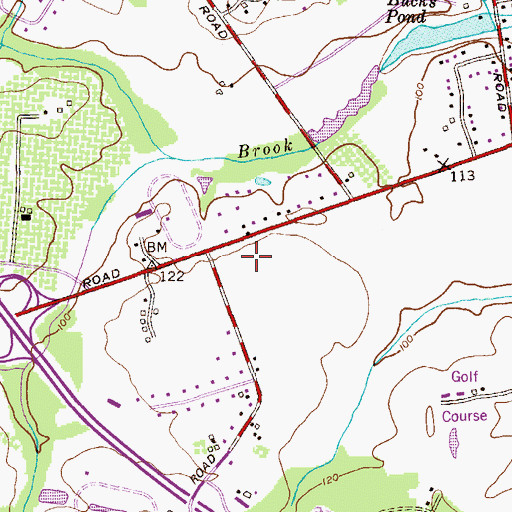 Topographic Map of Colts Neck High School, NJ