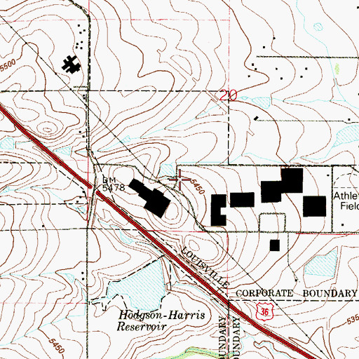 Topographic Map of STK Louisville Heliport, CO