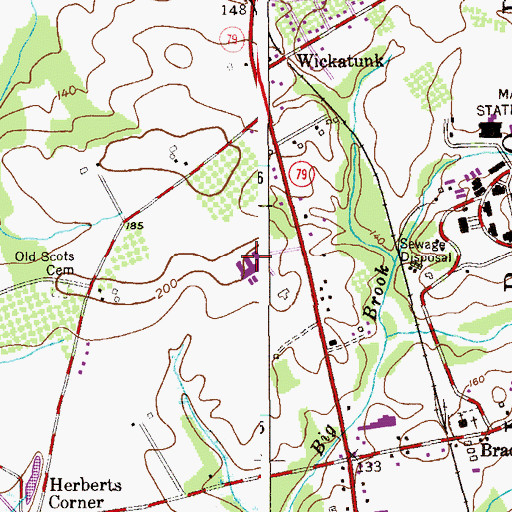 Topographic Map of Frank Defino Central Elementary School, NJ