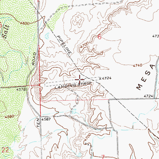 Topographic Map of Mack Mesa Airport, CO