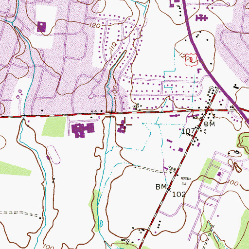 Topographic Map of Marshall W Errickson Elementary School, NJ