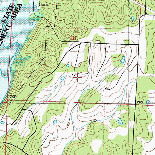 Topographic Map of Township of North Lindsey, MO