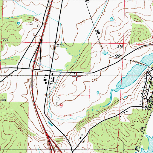 Topographic Map of Township of South Lindsey, MO