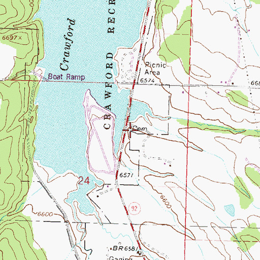 Topographic Map of Collins Family Cemetery, CO