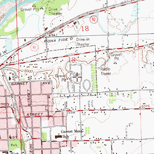 Topographic Map of Delta Cemetery, CO