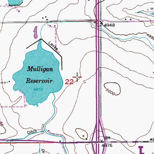 Topographic Map of Frontier Airstrip (historical), CO