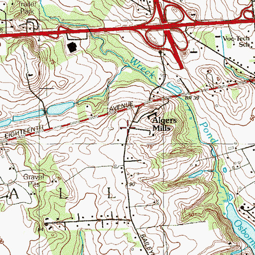 Topographic Map of Boxwood Farm (historical), NJ