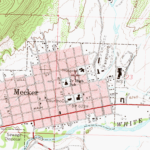 Topographic Map of Pioneers Heliport, CO