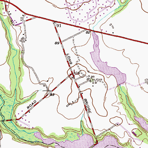 Topographic Map of Smock Family Cemetery, NJ