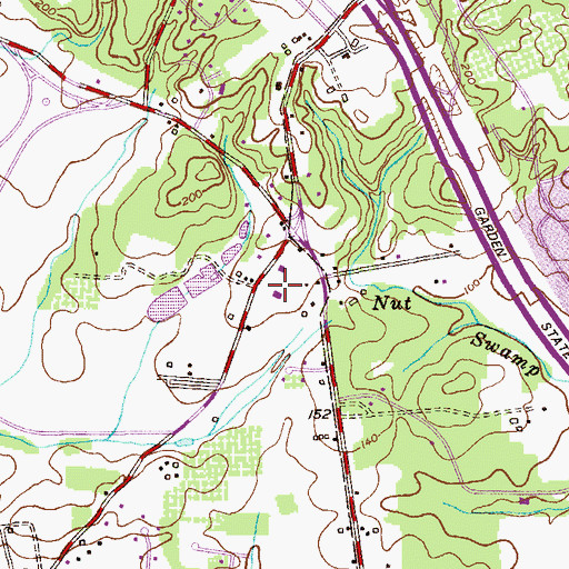 Topographic Map of Saint Catharines Church, NJ