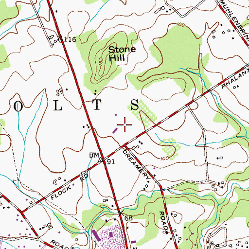 Topographic Map of Saint Marys Church, NJ