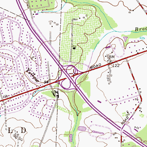 Topographic Map of Interchange 22, NJ