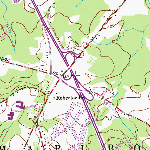 Topographic Map of Interchange 29, NJ