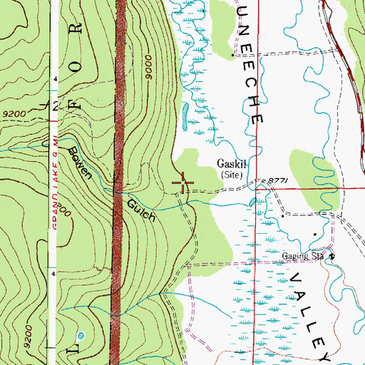 Topographic Map of Gaskill Cemetery, CO