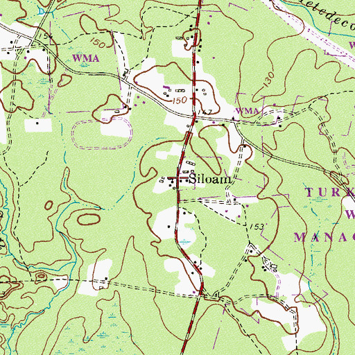 Topographic Map of Siloam United Methodist Church, NJ
