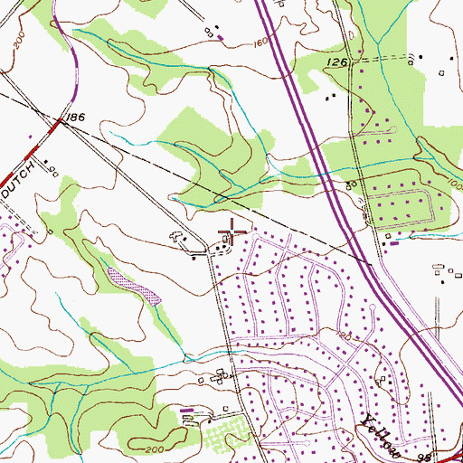 Topographic Map of Conover Estate (historical), NJ